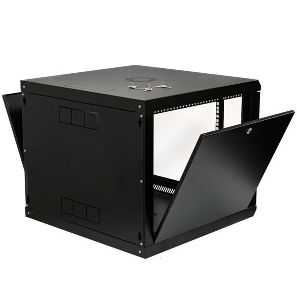 Шафа 19" 9U, 600x500x507мм (ШxГxВ), економ, акрилове скло, чорна UA-MGSW1L95B фото