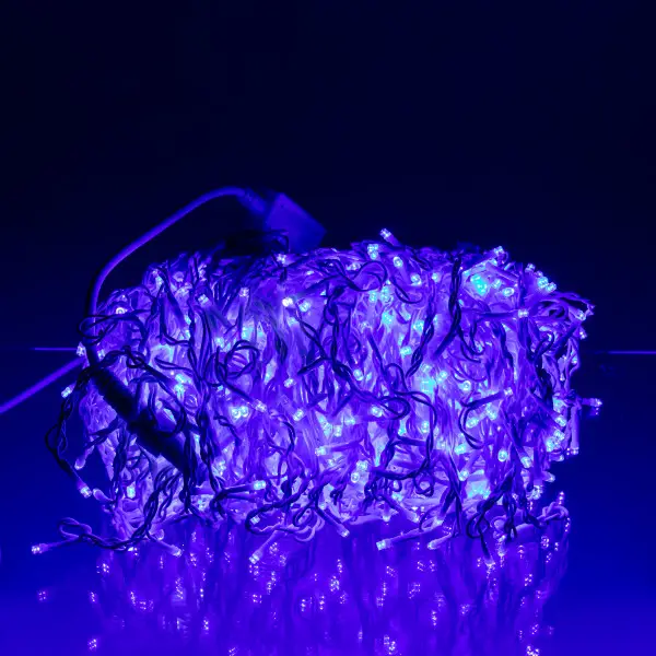 Уличная гирлянда Бахрома 50 м 600 LED белый провод Синий 50MWBL 50MWBL фото