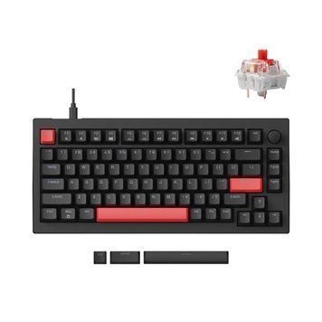 Клавіатура механічна Lemokey X4 84Key, Keychron Brown, USB-A, QMK/VIA, Hot-Swap, EN/UKR, RGB, чорний X4-H3-UA фото