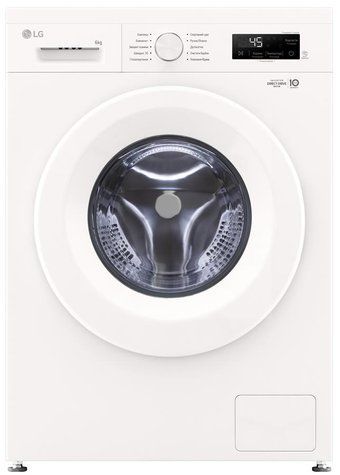 Пральна машина LG фронтальна, 6кг, 1200, A+++, 44см, дисплей, пара, інвертор, білий F2Y1NS3W фото