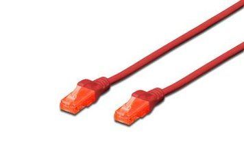 Патч-корд DIGITUS CAT 6 UTP, 0.5м, AWG 26/7, Cu, LSZH, червоний DK-1617-005/R фото