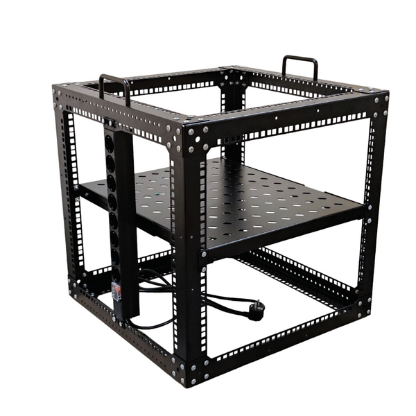 Стойка-кронштейн Cube 19" 9U 550х550х550 мм, усиленная, черная, CMS UA-OFLC955W2.0-BK фото