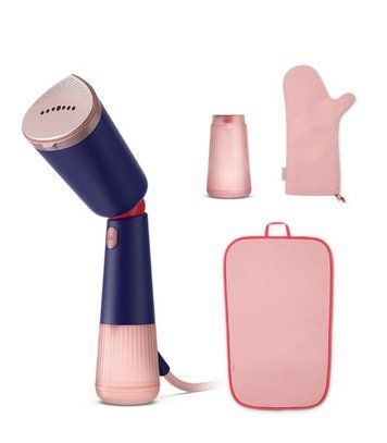 Отпариватель Philips компактный Series 5000, 1400Вт, 120мл, паровой удар -24гр, складная ручка, чехол-перчатка, коврик, пластик, синий STH5030/20 фото