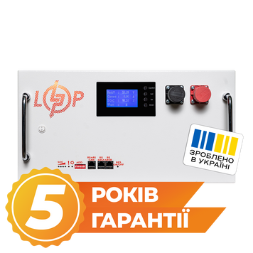 Акумулятор LP LiFePO4 51,2V - 280 Ah (14336Wh) (BMS SP 200A/100А) RM RS485/CAN LCD WH (38155) LP38155 фото
