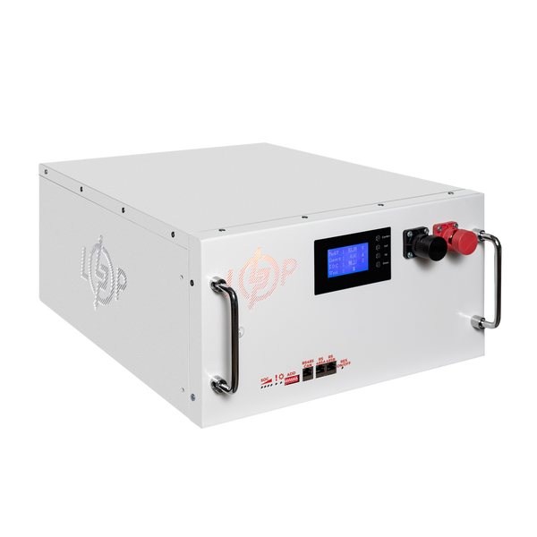 Аккумулятор LP LiFePO4 51,2V - 280 Ah (14336Wh) (BMS SP 200A/100А) RM RS485/CAN LCD WH LP38155 фото