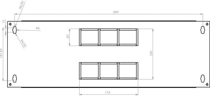 Шафа 4U, 600х350х284 мм (Ш*Г*В), акрилове скло UA-MGSWA435B фото