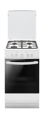 Плита Hansa газовая, 56л, 50x60см, чугун, белый FCGW510554 фото