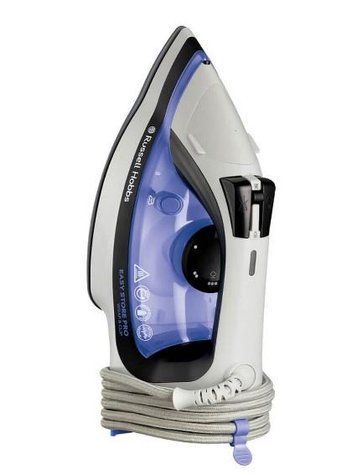 Утюг Russell Hobbs Easy Store Pro, 2400Вт, 320мл, паровой удар -180гр, постоянный пар - 45гр, смотка шнура, керам. подошва, бело-синий 26730-56 фото