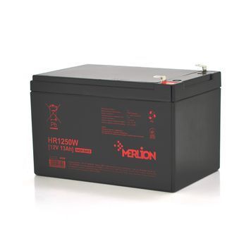 Акумуляторна батарея MERLION HR1250W, 12V 13Ah Black ( 152 х 99 х 95 (100) ), Q6 HR1250W фото