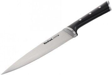 Кухонний ніж кухарський Tefal Ice Force, 20см, нержавіюча сталь, пластик, чорний K2320214 фото