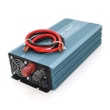 Инвертор напряжения Mexxsun MXS-1500, 24V / 220V, 1500W с модифицированной синусоидой, 2 Shuko, клемные провода, Q4 MXS-1500-24M фото