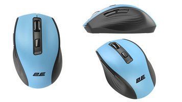 Мышь 2E MF250 Silent, WL, синий 2E-MF250WBL фото