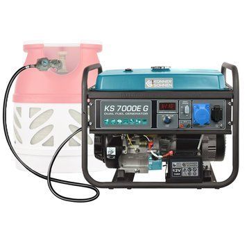 Генератор газобензиновий Konner&Sohnen KS 7000E G, 230В, 5.5кВт, електростартер, 77.2кг KS7000EG фото