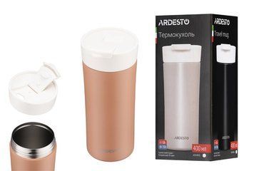 Термокухоль Ardesto Viaggio, 400мл, нержавіюча сталь, червонувато-брунатний AR2640TR фото