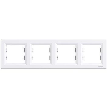 Schneider Electric ASFORA EPH5800421 Рамка 4-местная горизонтальная белая 99-00012706 фото