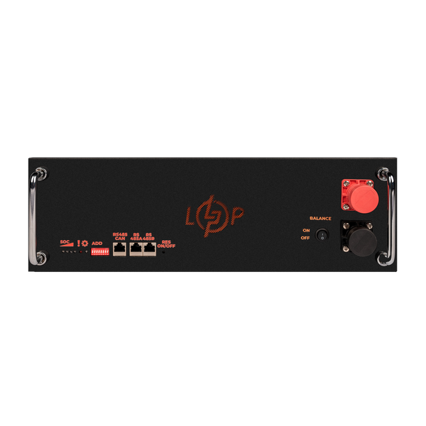 Акумулятор LP LiFePO4 51,2V - 100 Ah (5120Wh) (BMS SP 100A/50А) RM RS485/CAN LCD BL (38135) LP38135 фото