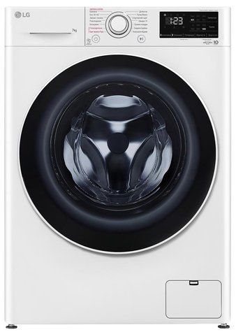 Стиральная машина LG фронтальная, 7кг, 1200, A+++, 48см, дисплей, пар, инвертор, белый F2V3HS0WW фото