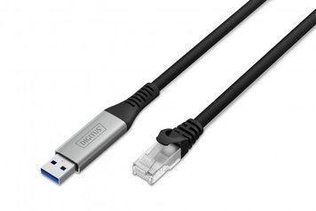 Кабель DIGITUS Ethernet USB-A - RJ45 CAT 6A S/FTP, 1 Gbit/s, 2m, LSZH AK-300600-020-S фото