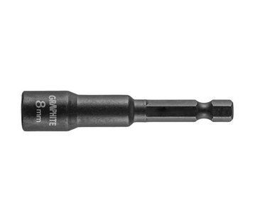 Головка торцевая GRAPHITE, 1/4", ударная с магнитом, 8х65мм, сталь S2 56H551 фото