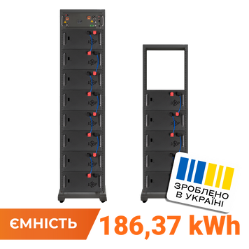 Акумулятор LP LiFePO4 Battery HVM 665,6V 280Ah (186368 Wh) BMS 160А P AB Lrack black (38370) LP38370 фото