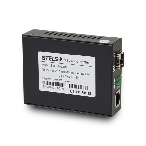 Медiаконвертер STELS 10/100/1000-TX RJ45 + 100/1000-FX SFP-слот 302917 фото