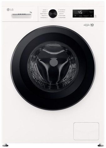 Пральна машина LG фронтальна, 7кг, 1200, A+++, 44см, дисплей, пара, інвертор, білий F2Y1HS6W фото