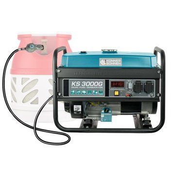 Генератор газо-бензиновый Konner&Sohnen KS 3000G, 230В, 3.0кВт, ручной запуск, 45.4кг KS3000G фото