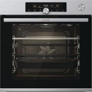 Духова шафа Gorenje електрична, 77л, A+, пара, приготув. на декількох рівнях, дисплей, нерж BSA6747A04X фото