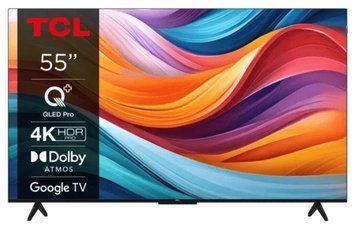 Телевизор 55" TCL QLED 4K 60Hz Smart Google TV Titan 55T7B фото