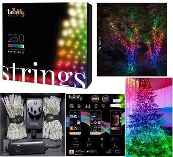 Гірлянда Smart LED Twinkly Strings RGBW 250 IP44 20м кабель прозорий TWS250SPP-TEU фото