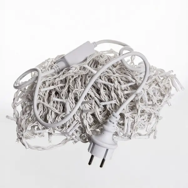 Вулична гірлянда Бахрома 25 м 405 LED гірлянда штора білий провід Синій 25MWBL 25MWBL фото