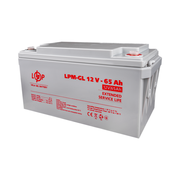 Аккумулятор гелевый LPM-GL 12V - 65 Ah LP3869 фото