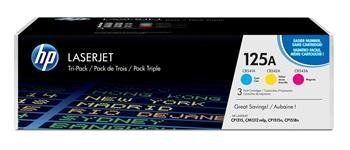 Картридж HP 125A CLJ CP1215/CP1515 (CB541A, CB542A, CB543A) CYM (3*1400 стр) Тройная упаковка CF373AM фото