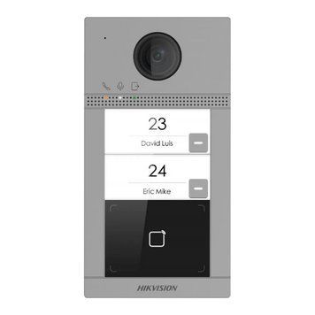 IP-відеопанель 2 Мп на 2 абоненти з Wi-Fi Hikvision DS-KV8213-WME1(C)/Flush для IP-домофонів 301468 фото