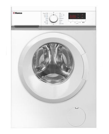 Стиральная машина Hansa фронтальная, 8кг, 1400, A++, 57см, дисплей, белый WHN814D1W фото
