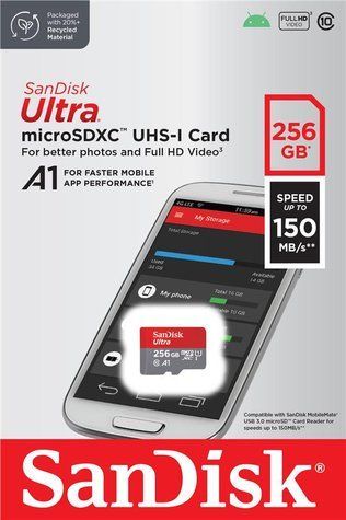 Карта пам'яті SanDisk microSD 256GB C10 UHS-I R150MB/s Ultra SDSQUAC-256G-GN6MN фото