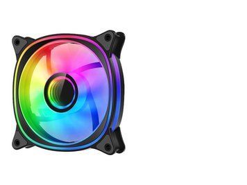Корпусный вентилятор 2E GAMING Air Cool X Fan ACF120XB-ARGB, 120мм, 1200rpm, 3pin, 3pin +5VARGB, 20,4dBa, чёрный 2E-ACF120XB-ARGB фото