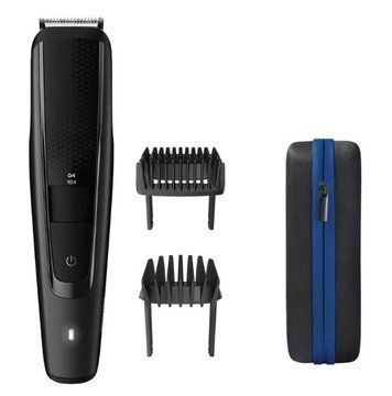 Триммер Philips Beardtrimmer series 5000 для бороды и усов, сеть+акум., насадок-2, чехол, сталь, черный BT5515/70 фото