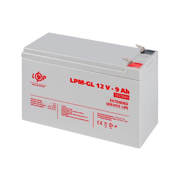 Аккумулятор гелевый LPM-GL 12V - 9 Ah LP6563 фото