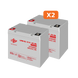 Комплект из двух аккумуляторных гелевых батарей для ИБП 12V 90Ah (45Ah + 45Ah) 1080Wh LP23197 фото 1