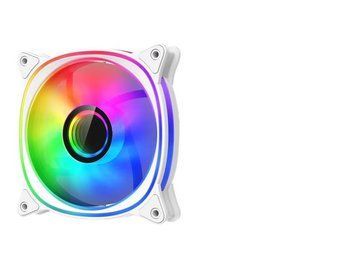 Корпусный вентилятор 2E GAMING Air Cool X Fan ACF120XB-ARGB, 120мм, 1200rpm, 3pin, 3pin +5VARGB, 20,4dBa, белый 2E-ACF120XW-ARGB фото