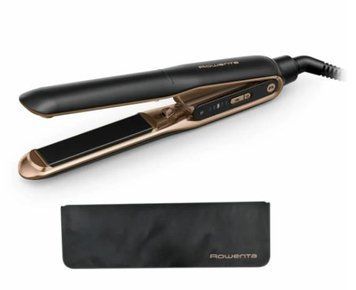 Випрямляч Rowenta Thermocare Ultimate Experience, темп.режимів-5, 150-210С, дисплей, кераміка, чорно-золотий SF8120F0 фото