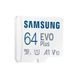 Карта пам'яті Samsung Evo Plus microSDXC 64GB UHS-I U1 V10 A1 + SD адаптер (MB-MC64KA/EU) 259924 фото 3