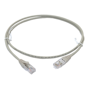 Патч-корд кат. 5е, 26AWG, RJ45-RJ45, сірий, 1м, U/UTP, LSZH, Corning CCADGE-B1002-A010-C0 фото