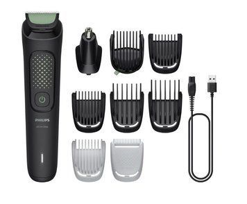 Тример Philips All-in-One Trimmer 3000 Series, для обличчя, голови, тіла, акум., насадок-9, сталь, чорний MG3945/15 фото