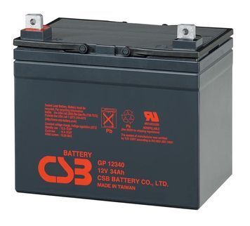 Аккумуляторная батарея CSB GP12340, 12V 34Ah (195х130х155мм), 10.2 kg GP12340 фото