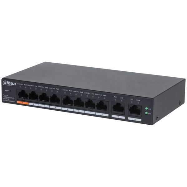 Dahua DH-CS4010-8ET-60 PoE Комутатор 8 портів керований 99-00023172 фото