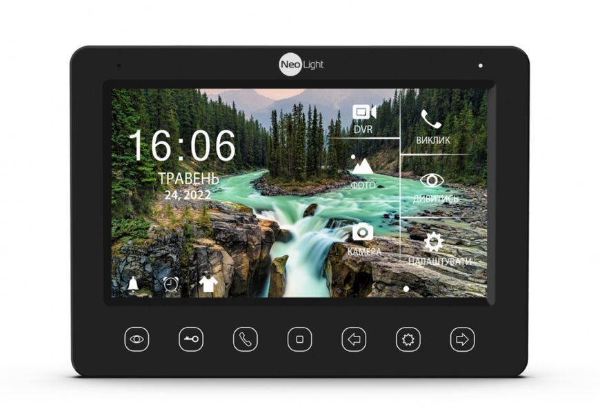Відеодомофон 7" NeoLight KAPPA+ HD Black з детектором руху і записом відео 177983 фото