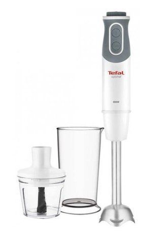 Блендер Tefal заглибний Optichef 800Вт, 3в1, чаша-800мл, чопер-500мл, турборежим, білий HB641138 фото