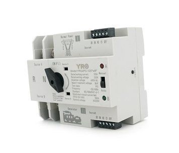 Автомат ввода резерва (АВР) двухполюсный YRQ2PC-125 Wifi ATS, 2P 125A 220V, E-Welink App на DIN-рейку для генераторов YRQ2PC-125 Wifi, 2P фото